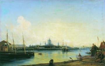 städtische Landschaft Werke - smolny von bolshaya okhta 1851 Alexey Bogolyubov Stadtbild Stadtszenen